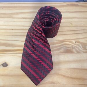 *2/$20*  Zylos George Machado Red and Black Silk Tie